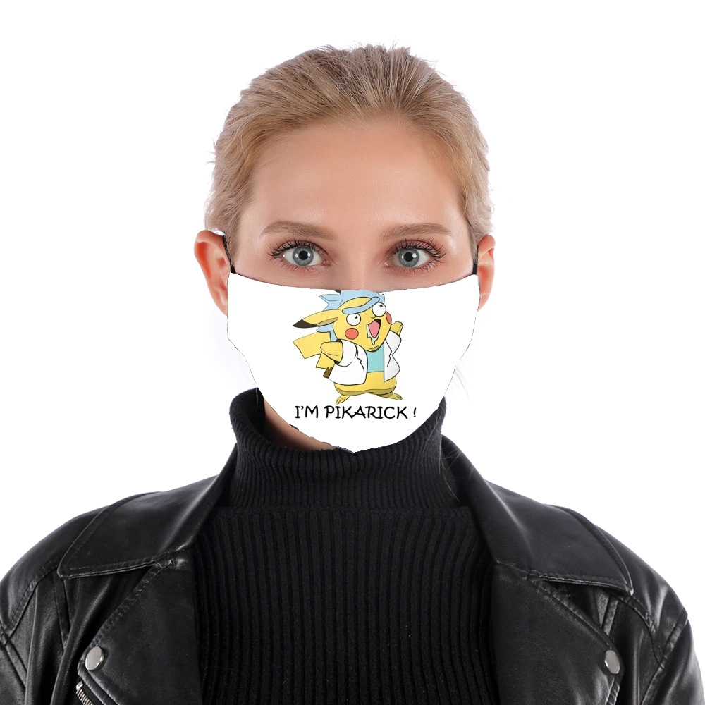 Pikarick - Rick Sanchez And Pikachu  für Nase Mund Maske