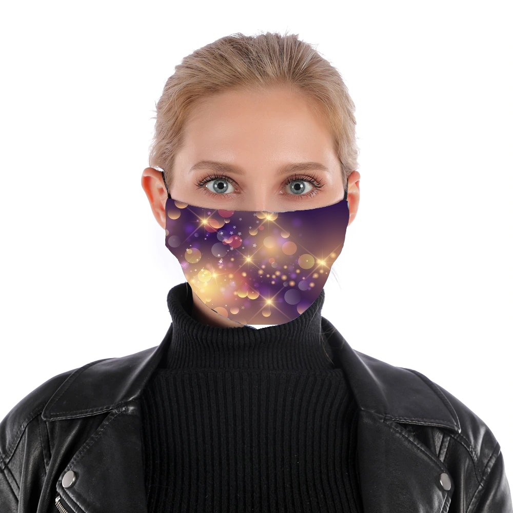 Purple Sparkles für Nase Mund Maske