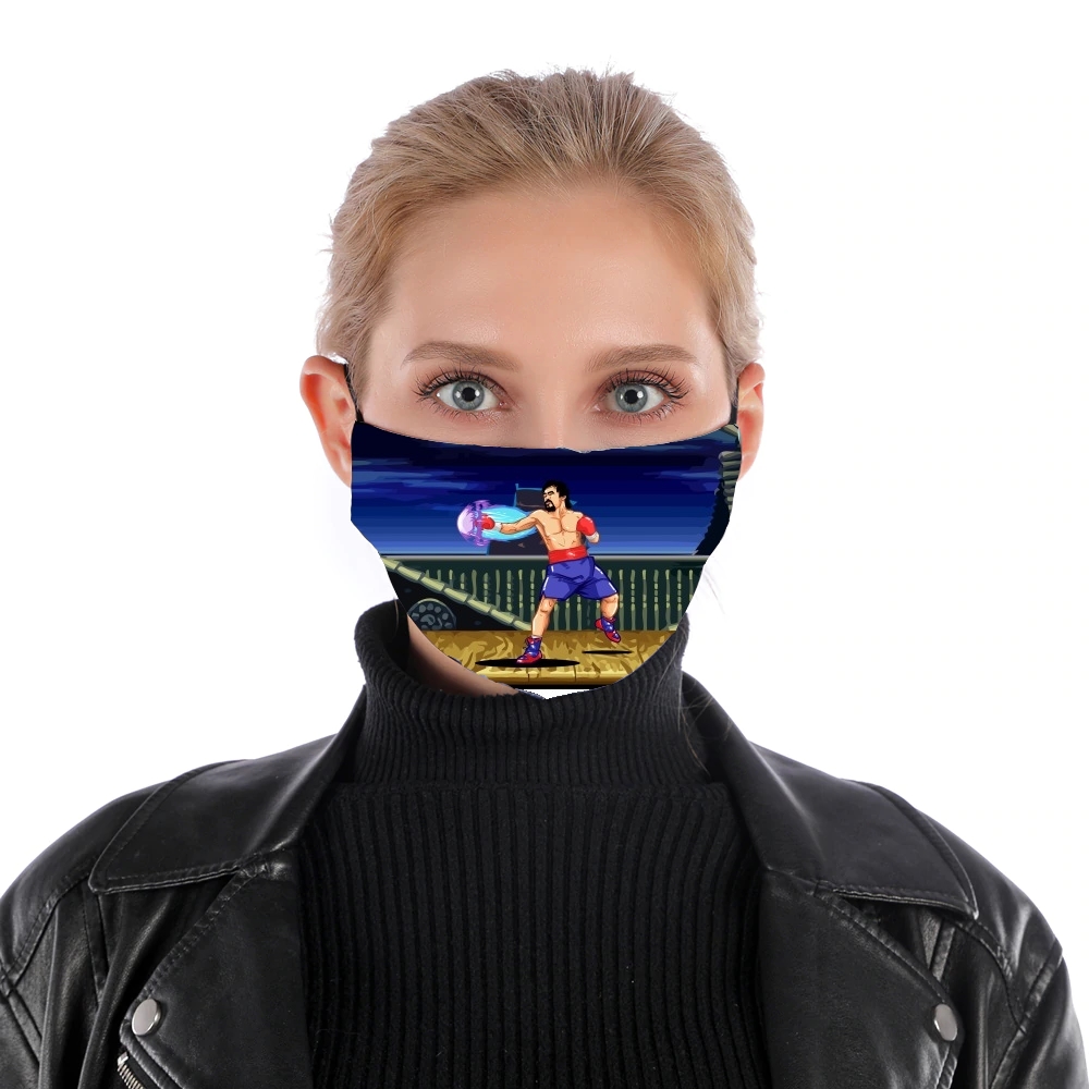 Street Pacman Fighter Pacquiao für Nase Mund Maske