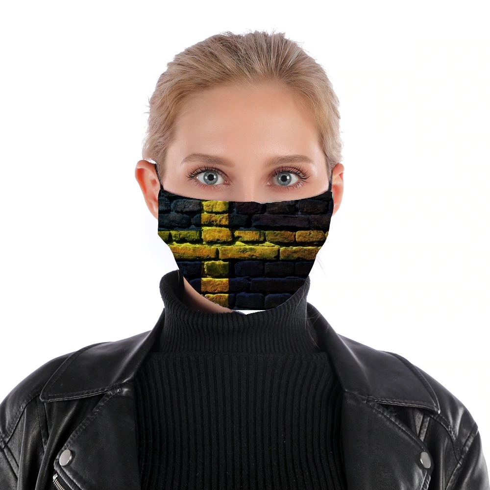 Sweden Brickwall für Nase Mund Maske