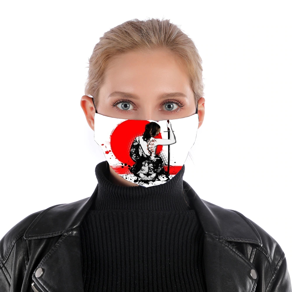 Trash Polka - Female Samurai für Nase Mund Maske