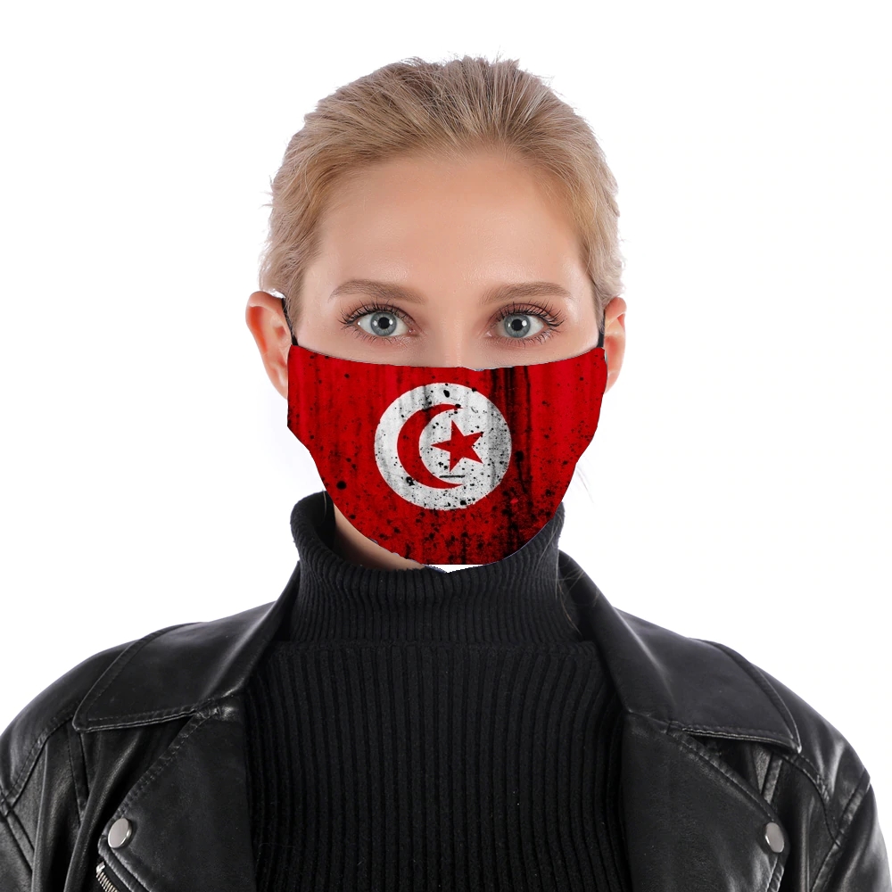 Tunisia Fans für Nase Mund Maske