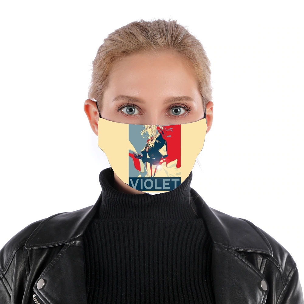 Violet Propaganda für Nase Mund Maske