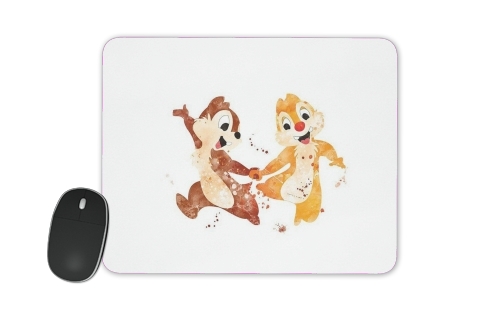Chip And Dale Watercolor für Mousepad