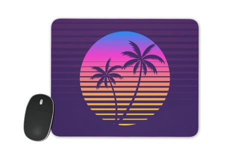 Classic retro 80s style tropical sunset für Mousepad