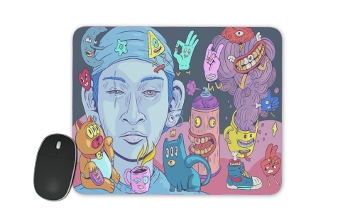 Colorful and creepy creatures für Mousepad
