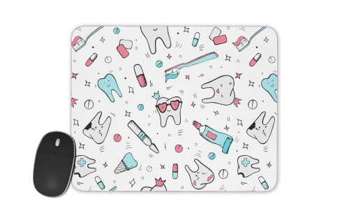 Seamless dental pattern with teeth toothpaste für Mousepad