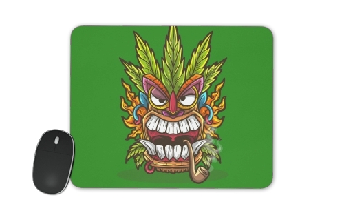 Tiki mask cannabis weed smoking für Mousepad