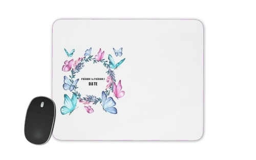 Watercolor Butterfly wedding invitation für Mousepad