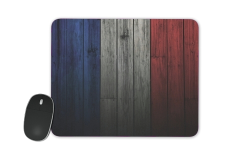 Wooden French Flag für Mousepad
