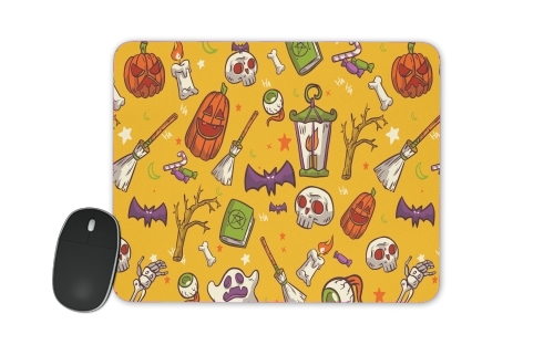 Yellow Halloween Pattern für Mousepad