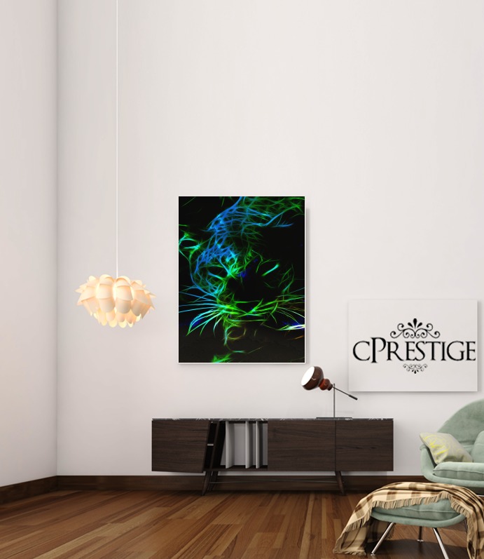 Abstract neon Leopard für Beitrag Klebstoff 30 * 40 cm
