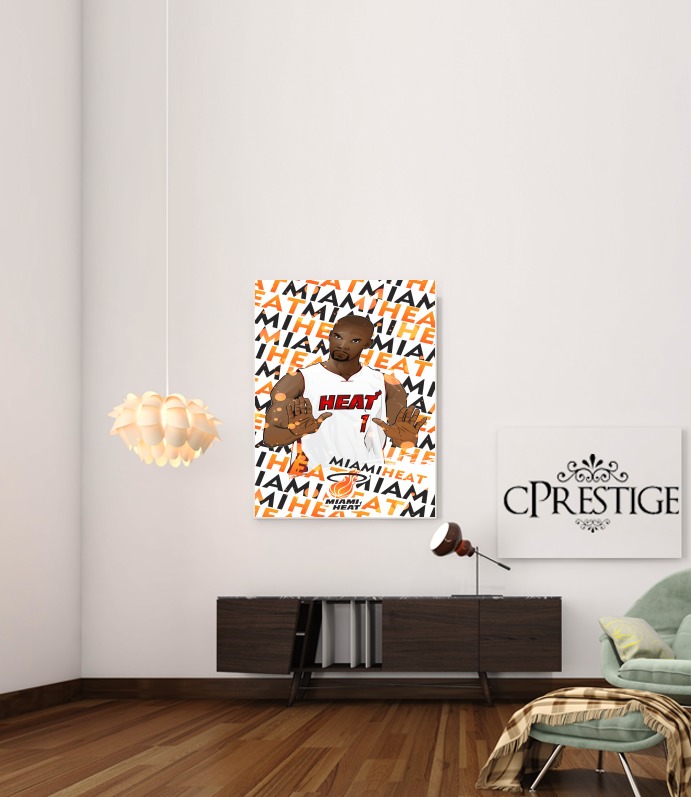 Basketball Stars: Chris Bosh - Miami Heat für Beitrag Klebstoff 30 * 40 cm