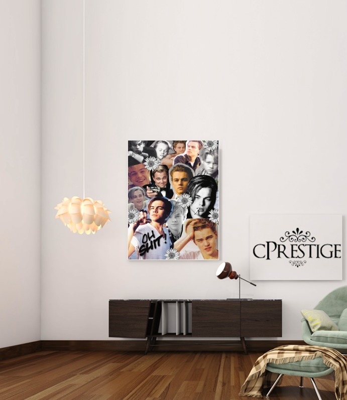 Dicaprio Fan Art Collage für Beitrag Klebstoff 30 * 40 cm