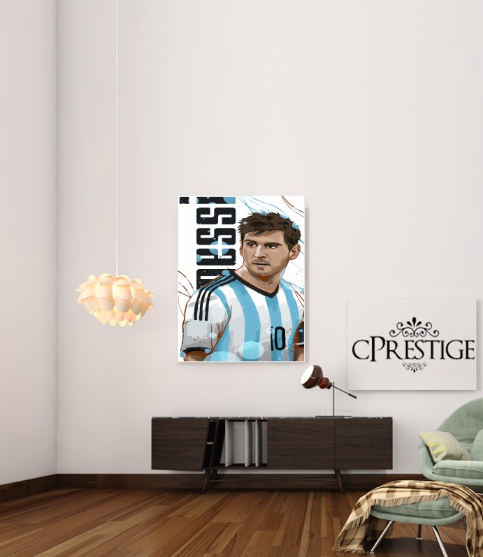 Football Legends: Lionel Messi - Argentina für Beitrag Klebstoff 30 * 40 cm