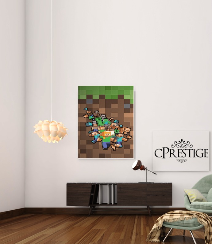 Minecraft Creeper Forest für Beitrag Klebstoff 30 * 40 cm