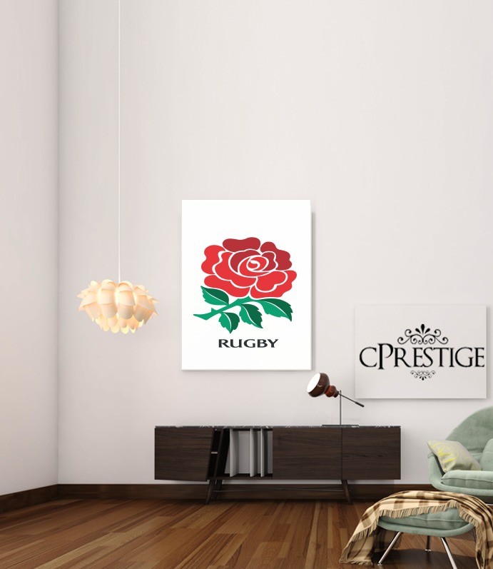 Rose Flower Rugby England für Beitrag Klebstoff 30 * 40 cm