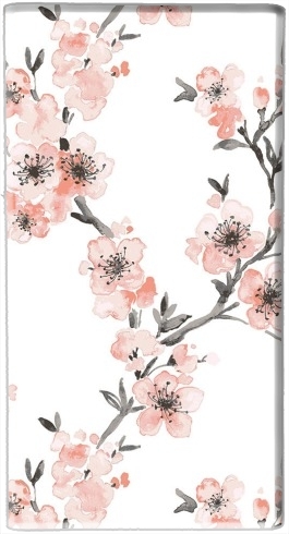 Cherry Blossom Aquarel Flower für Tragbare externe Backup-Batterie 1000mAh Micro-USB