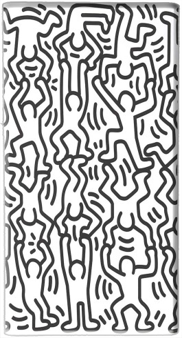 Keith haring art für Tragbare externe Backup-Batterie 1000mAh Micro-USB