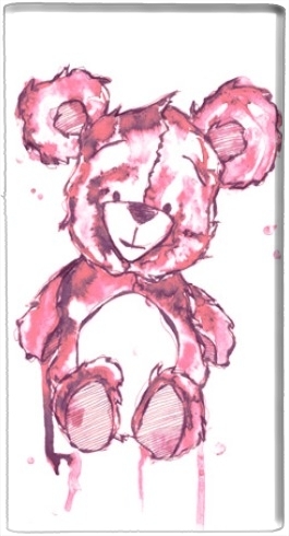 Teddy Bear rosa für Tragbare externe Backup-Batterie 1000mAh Micro-USB