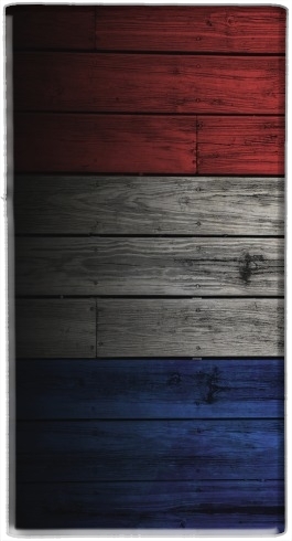 Wooden French Flag für Tragbare externe Backup-Batterie 1000mAh Micro-USB