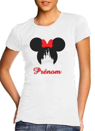 castle Minnie Face with custom name für Damen T-Shirt