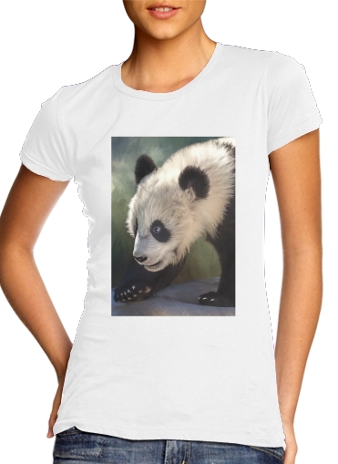 Cute panda bear baby für Damen T-Shirt
