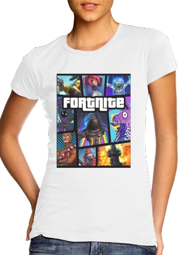 Fortnite - Battle Royale Art Feat GTA für Damen T-Shirt