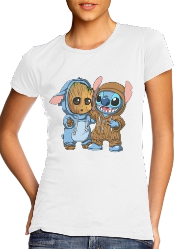 Groot x Stitch für Damen T-Shirt