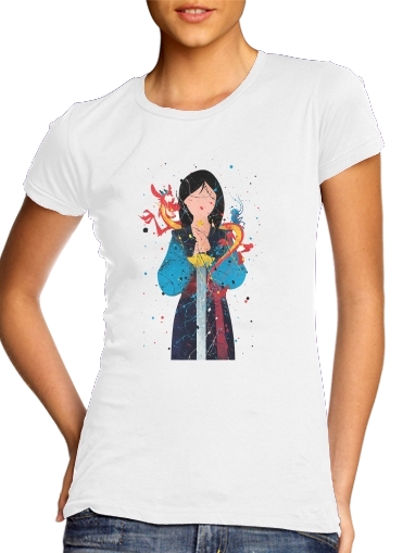 Mulan Princess Watercolor Decor für Damen T-Shirt