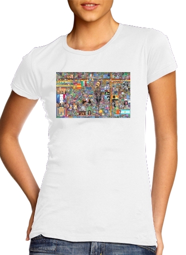 Pixel War Reddit für Damen T-Shirt