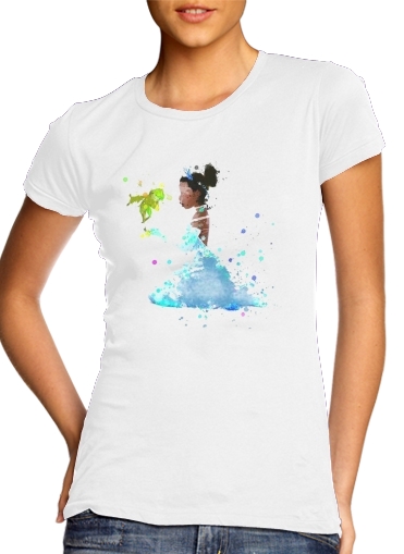 Princess Tiana Watercolor Art für Damen T-Shirt