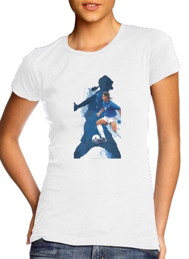 Roberto Baggio Italian Striker für Damen T-Shirt