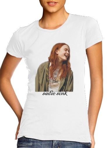 Sadie Sink collage für Damen T-Shirt