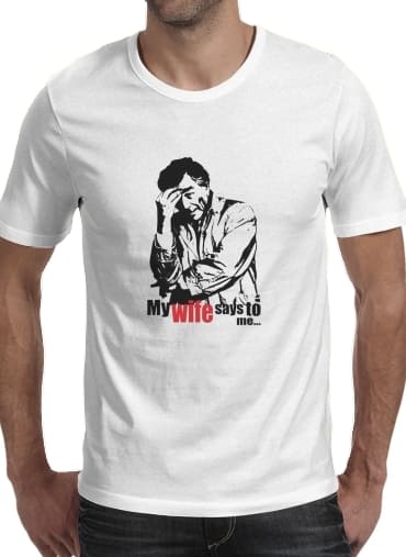 Columbo my wife says to me für Männer T-Shirt