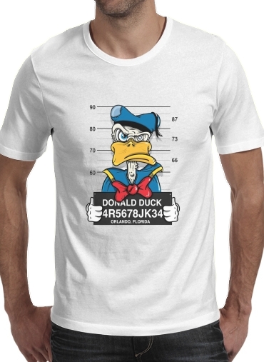 Donald Duck Crazy Jail Prison für Männer T-Shirt