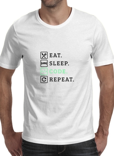 Eat Sleep Code Repeat für Männer T-Shirt