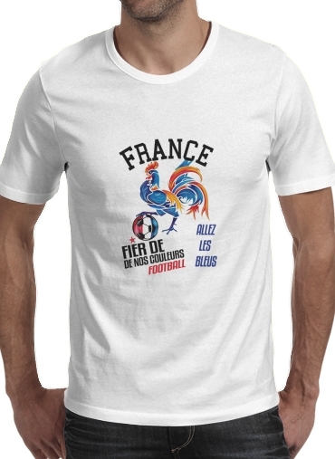 France Football Coq Sportif Fier de nos couleurs Allez les bleus für Männer T-Shirt