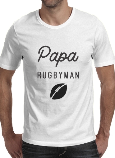 Papa Rugbyman für Männer T-Shirt