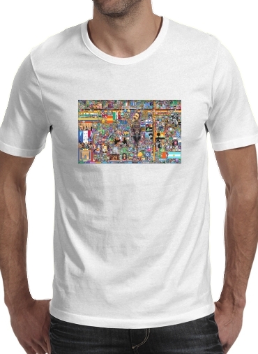 Pixel War Reddit für Männer T-Shirt