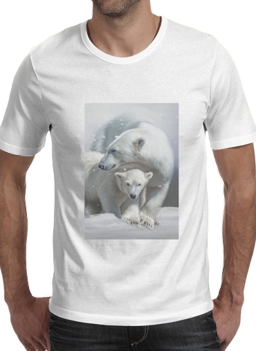 Polar bear family für Männer T-Shirt