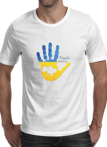 Pray for ukraine für Männer T-Shirt