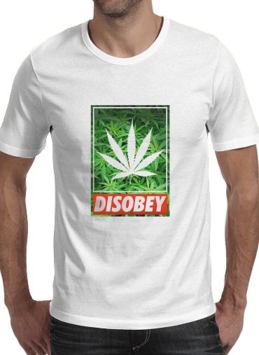 Weed Cannabis Disobey für Männer T-Shirt