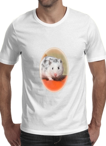 Weisser Dalmatiner Hamster mit schwarzen Punkten für Männer T-Shirt