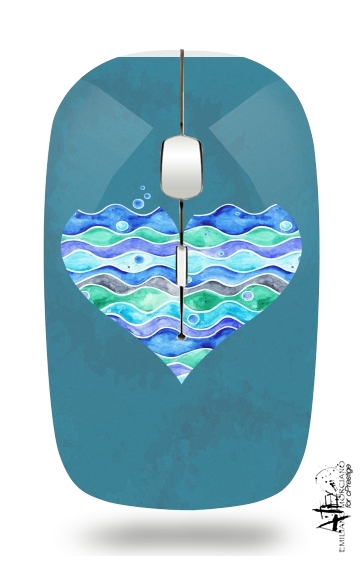 A Sea of Love (blue) für Kabellose optische Maus mit USB-Empfänger