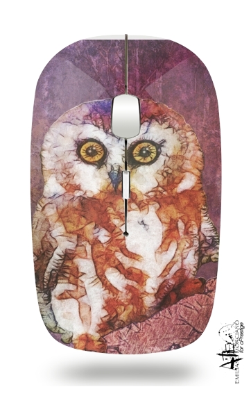 abstract cute owl für Kabellose optische Maus mit USB-Empfänger
