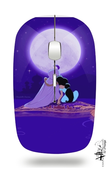 Aladdin x Jasmine Blue Dream One Love One Life für Kabellose optische Maus mit USB-Empfänger