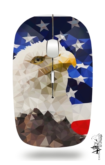 American Eagle and Flag für Kabellose optische Maus mit USB-Empfänger