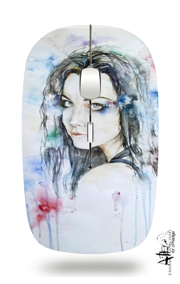 Amy Lee Evanescence watercolor art für Kabellose optische Maus mit USB-Empfänger