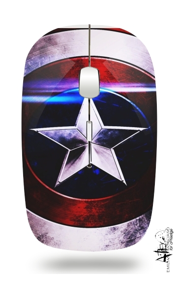Captain America Shield für Kabellose optische Maus mit USB-Empfänger
